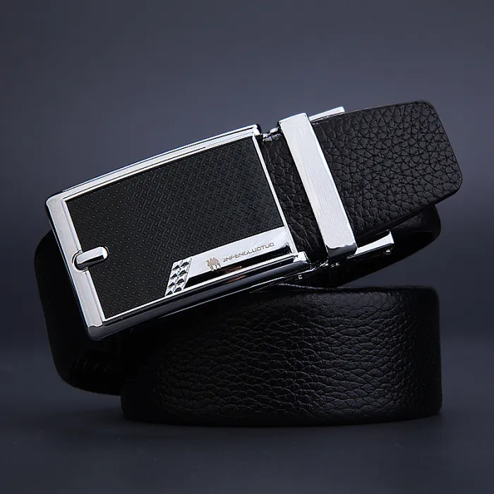 Women Men Belt 3.8cm Cowhide Leather Buckle Belt Unisex