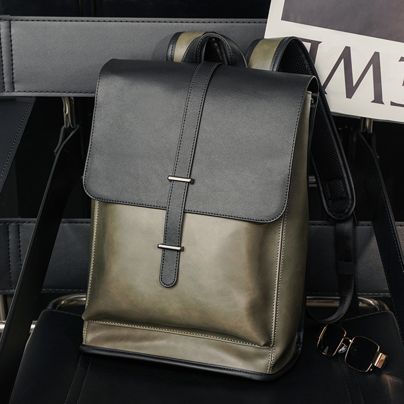 Men Women Backpack Leather Outdoor Sports School Bag Travel Laptop Bag