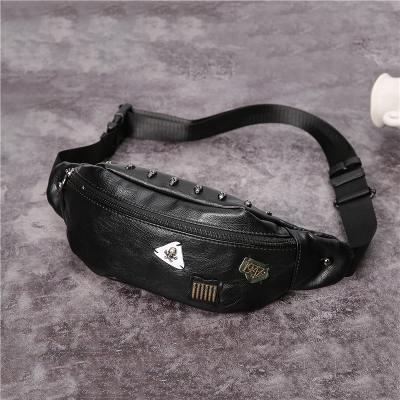 Men Bumbag Belt Bag Waist Pack Crossbody Bag Leather Shoulder Hip Chest Pouch Phone Purse