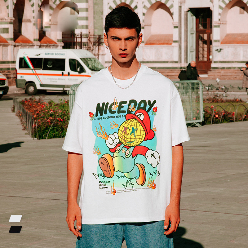 Summer Men Women Short Sleeve T-shirt Tee Pullover Tops Unisex Sweatshirt