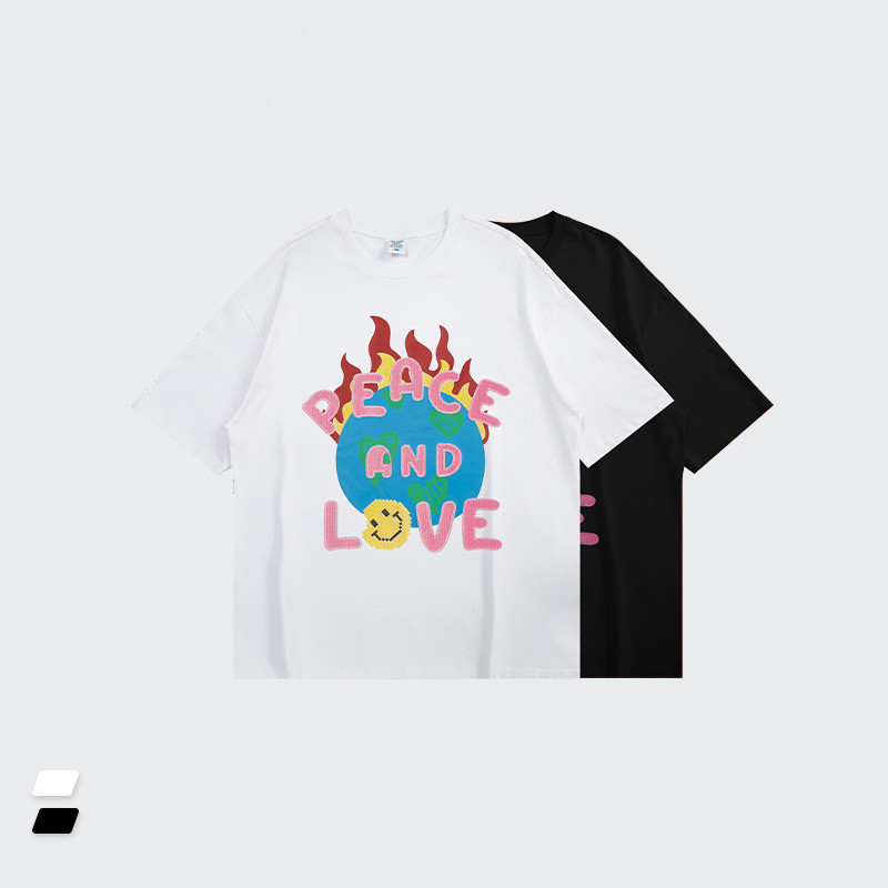 Summer Men Women Short Sleeve T-shirt Tee Pullover Tops Unisex Sweatshirt