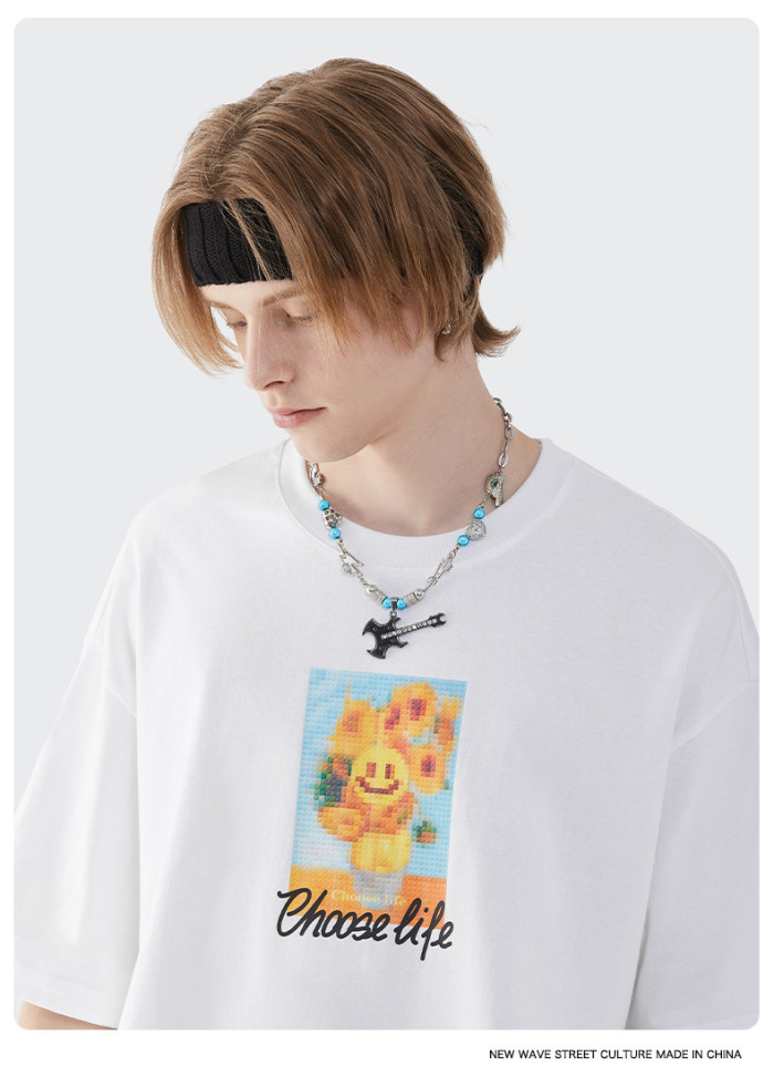 Summer Men Women Short Sleeve T-shirt Tee Pullover Tops Unisex Sweatshirt