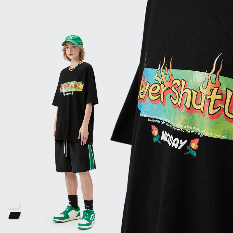 Summer Men Women Short Sleeve T-shirt Tee Pullover Tops Unisex Sweatshirt