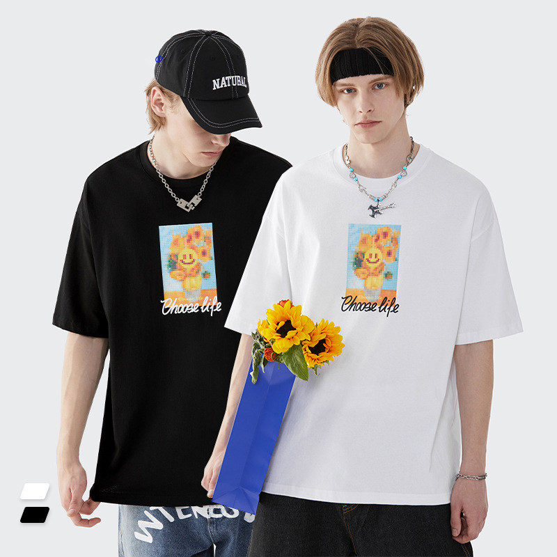 Summer Men Women Short Sleeve T-shirt Tee Pullover Tops Unisex Sweatshirt