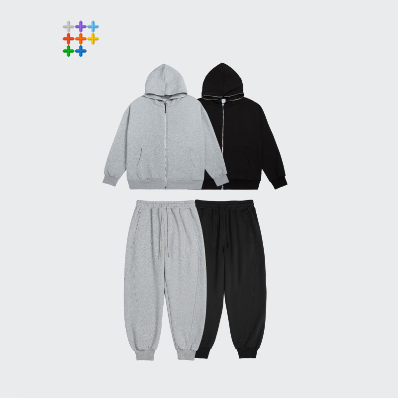 Women Men Two Piece Tracksuit Suit Hoodie Hooded Sweatshirt Pant Set Sweatwear