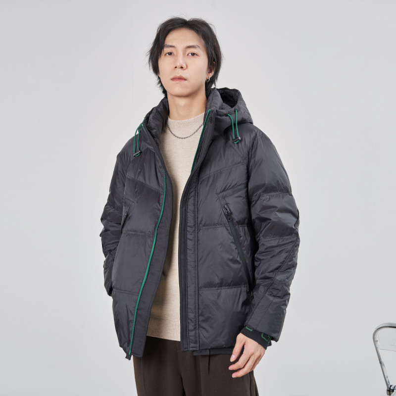 Women Men Down Jacket Hooded Coat Warm Winter Windproof Casual Parkas