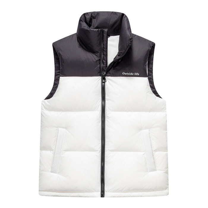 Women Men Down Vest Sleeveless Waistcoat Jacket Coat Winter Casual Parkas