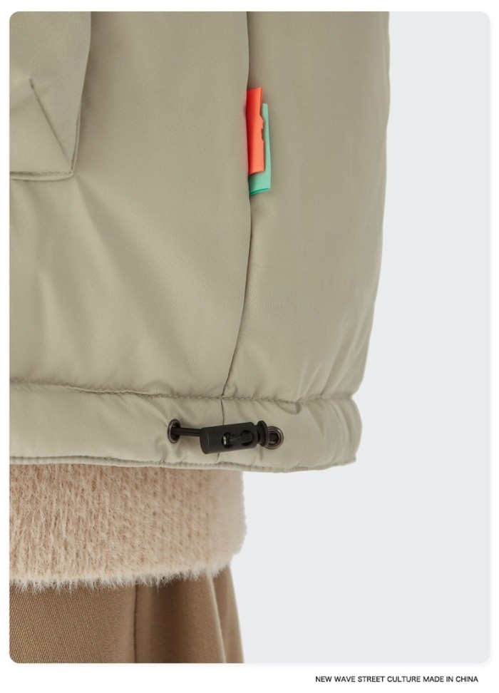 Women Men Down Jacket Hooded Coat Warm Winter Windproof Casual Parkas