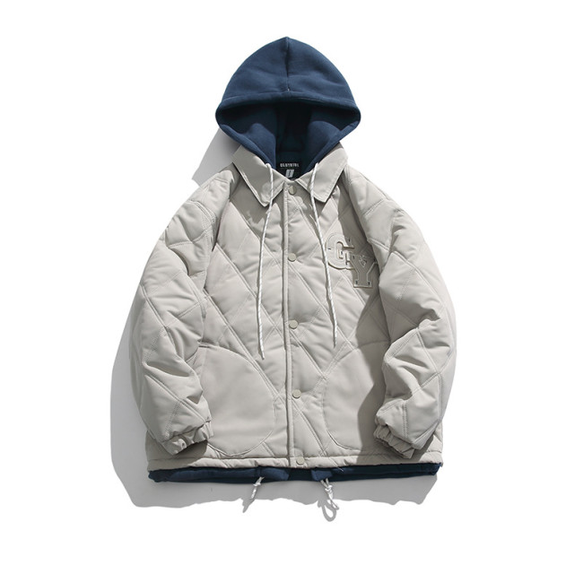 Women Men Down Jacket Hooded Coat Warm Winter Windproof Casual Parkas