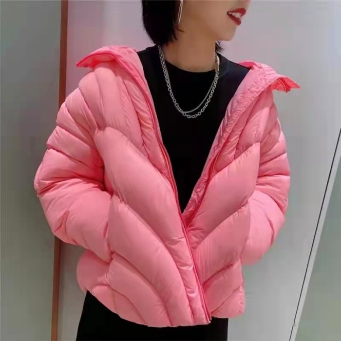 Women Down Jacket Hooded Coat Warm Winter Windproof Casual Parkas
