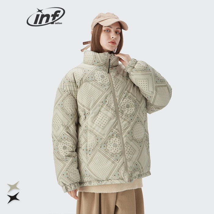 Women Men Down Jacket Hooded Coat Warm Winter Windproof Casual Parkas