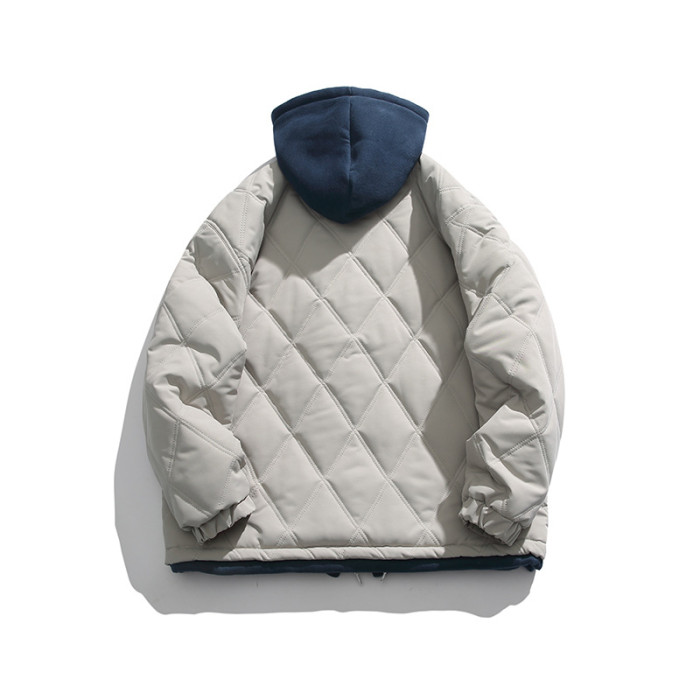 Women Men Down Jacket Hooded Coat Warm Winter Windproof Casual Parkas