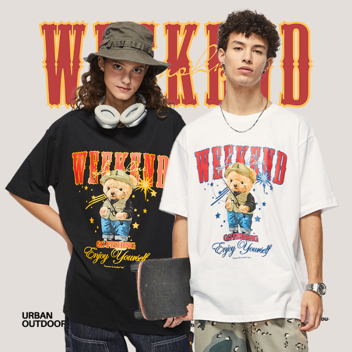 Summer Men Women Short Sleeve T-shirt Tee Pullover Tops Unisex Sweatshirt