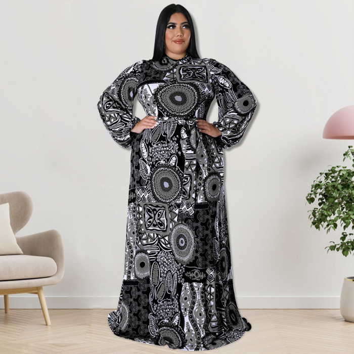 Plus Size Dress European and American fall women clothing wholesale supply rear zipper dress