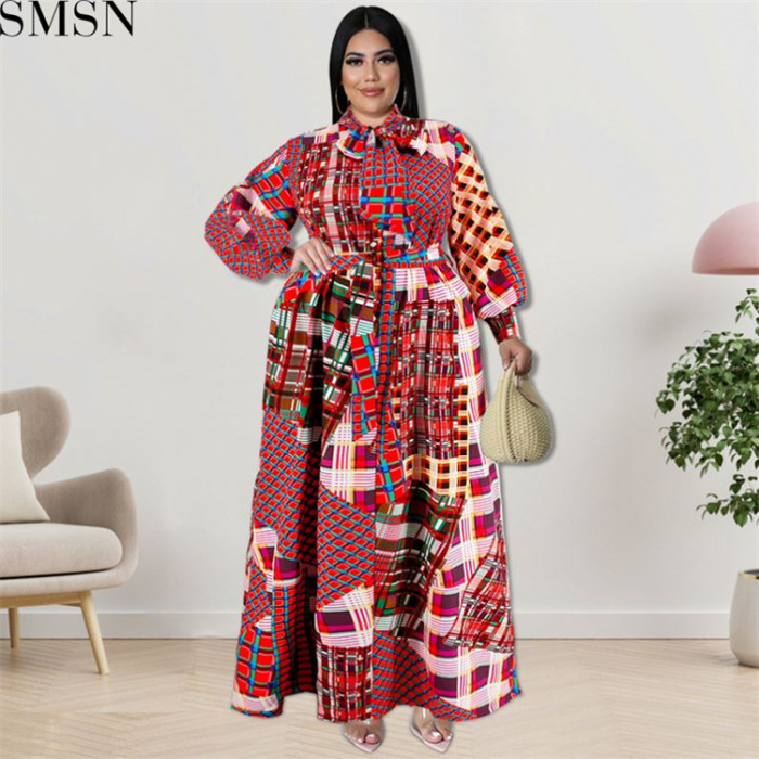 Plus Size Dress large size fall women clothing wholesale supply long sleeve collar dress