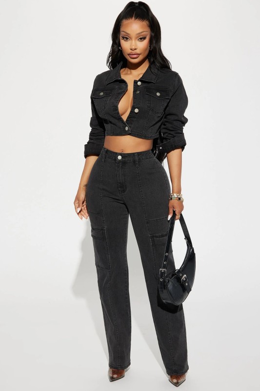 Fashion denim stretch set