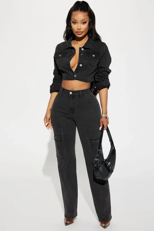 Fashion denim stretch set
