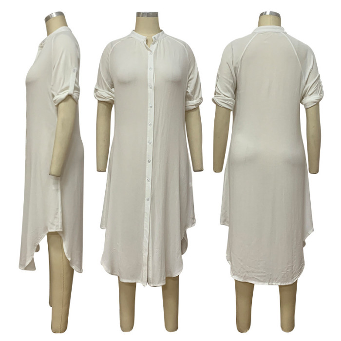 Summer Hoodie Sexy Bamboo Knot Lining Casual Beach Dress