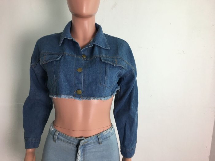 Fashion short hole fall winter denim jacket