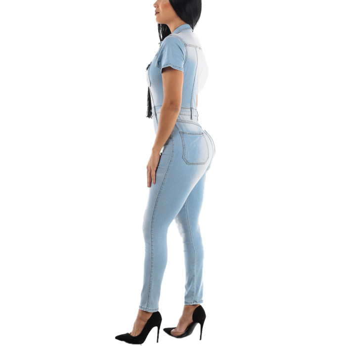 Fashion slim casual waist Jumpsuit