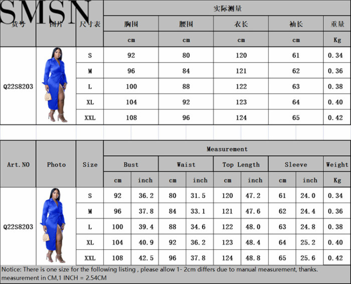 Plus Size Dress Amazon new autumn and winter blouse collar stretch satin wrap dress