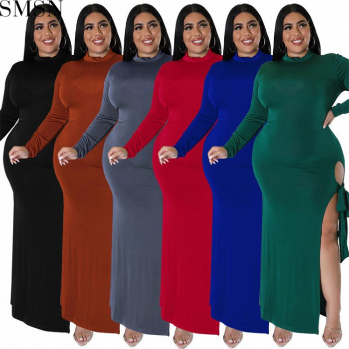 Plus Size Dress large size fall women clothing wholesale supply zipper band leg dress