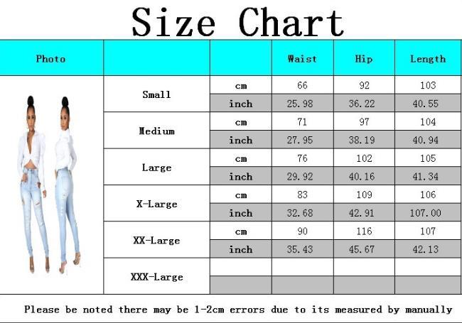 Fashionable high waist jeans Leggings