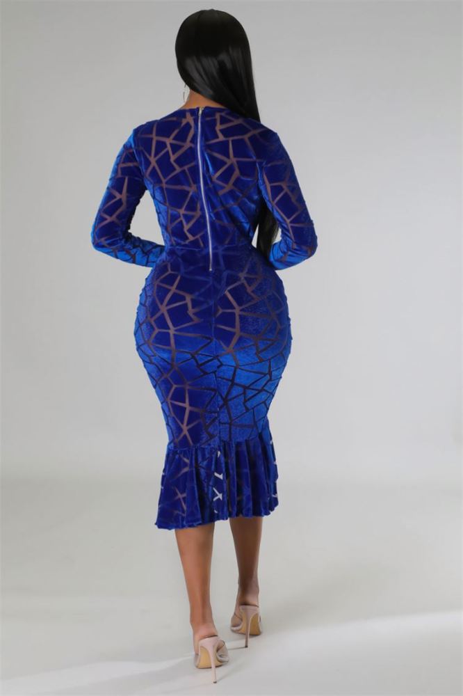 Trendy Ladies Formal Dress V Neck Sexy Cocktail Evening Fall Plus Size Womens Dresses