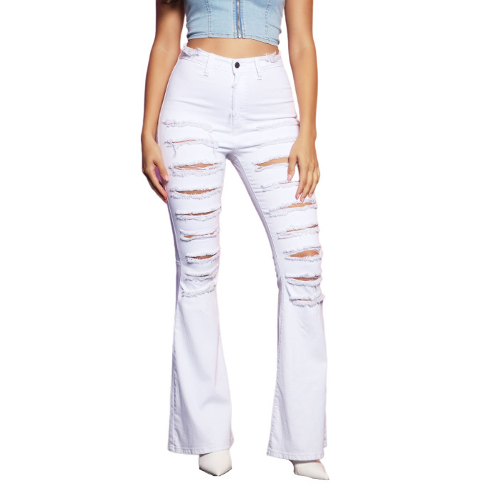 Fashion high waisted flared pants