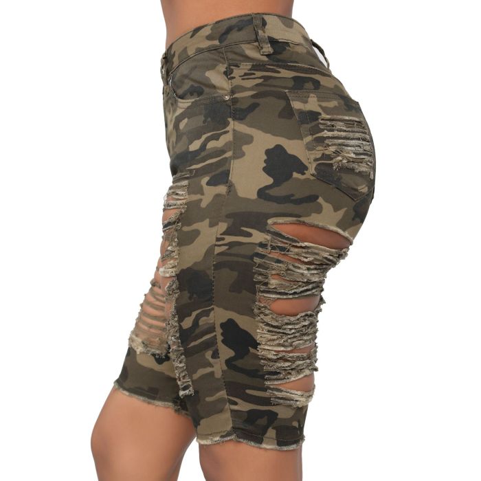 Fashion hand worn high waist jeans