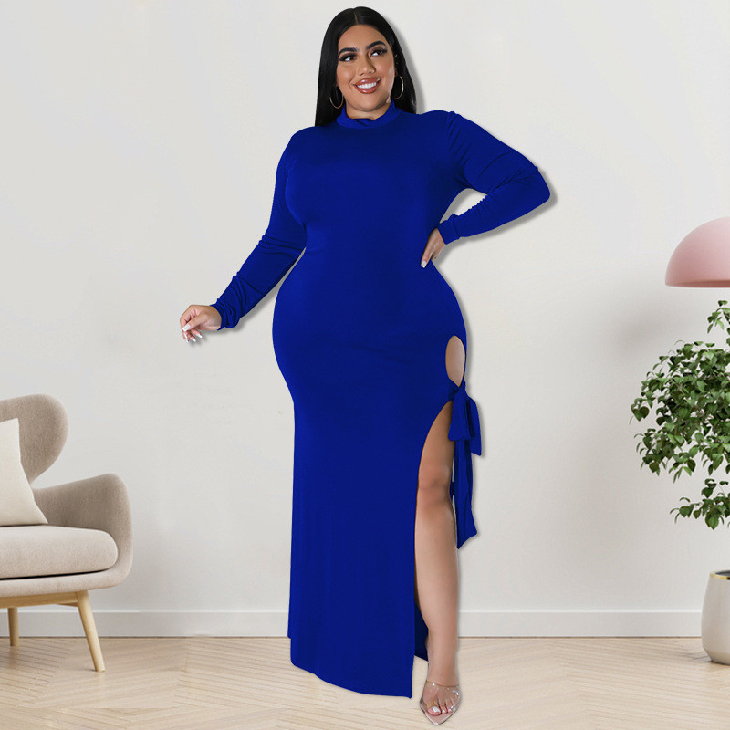 Plus Size Dress large size fall women clothing wholesale supply zipper band leg dress