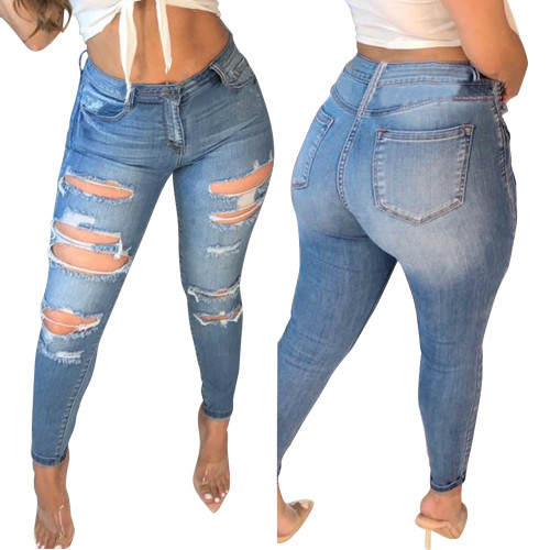 Fashion sexy jeans with holes