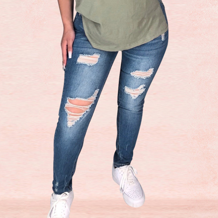 Fashion sexy jeans with holes