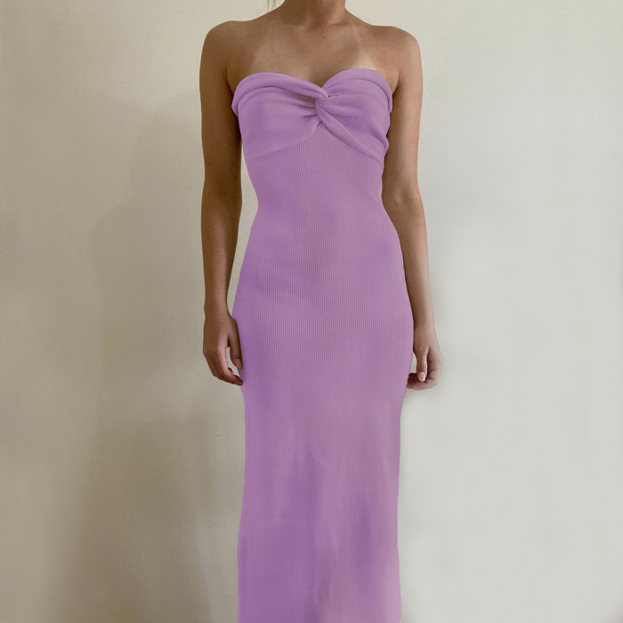 Casual Dress 2022 spring popular style knitted cross off shoulder fashion sexy woolen dress