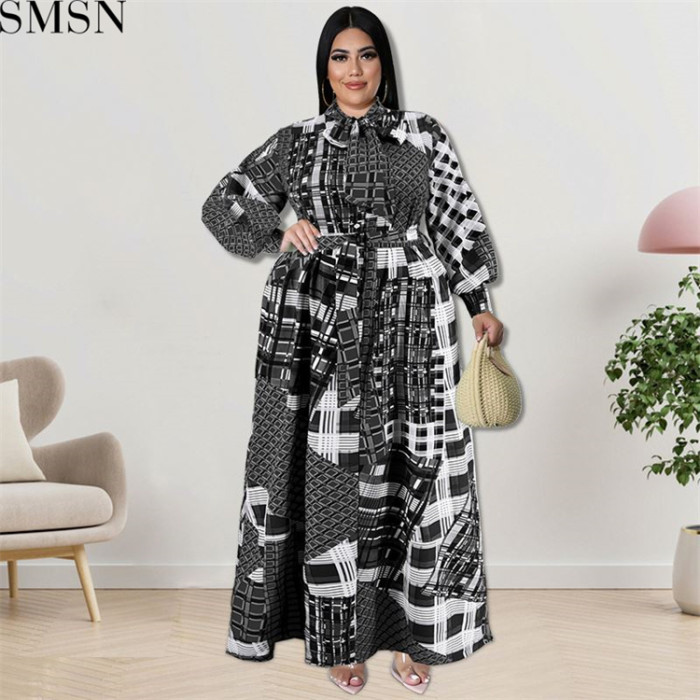 Plus Size Dress large size fall women clothing wholesale supply long sleeve collar dress
