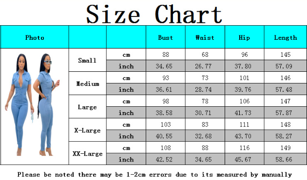 Casual fashion denim slim Jumpsuit