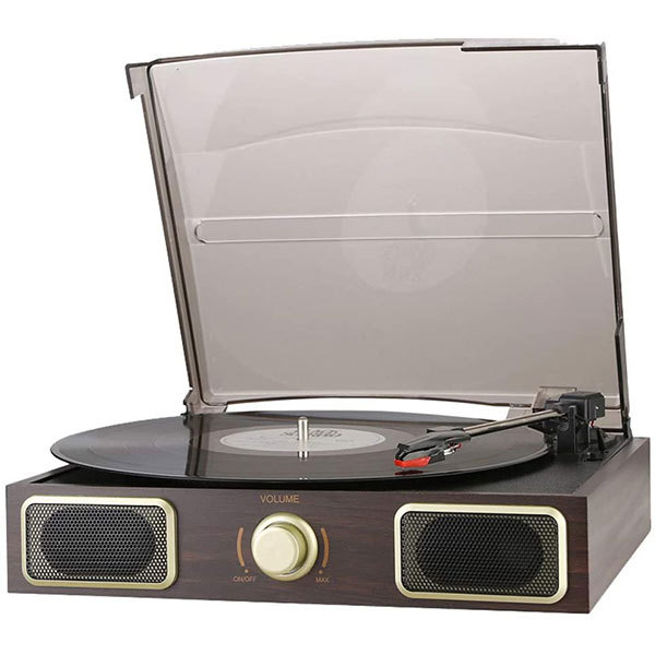DNAN Retro Record Player, Vinyl Player Turntable Entry Vintage Vinyl Record Player 3 Speed Turntable