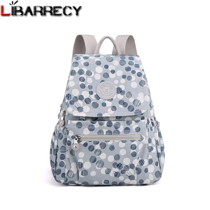 2021 Floral Pattern Anti Theft Backpack Ladies Fashion Multifunctional Travel Backpack High Quality Nylon Student School Bags