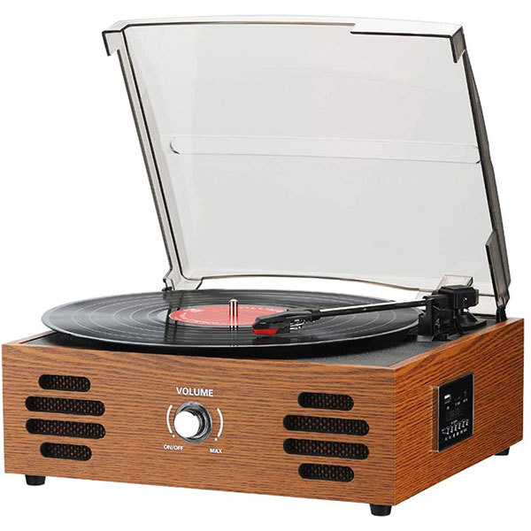 DNAN Multi-Function Home Phonograph, Retro Living Room European Vinyl Record Player, Vintage Record Player Radio