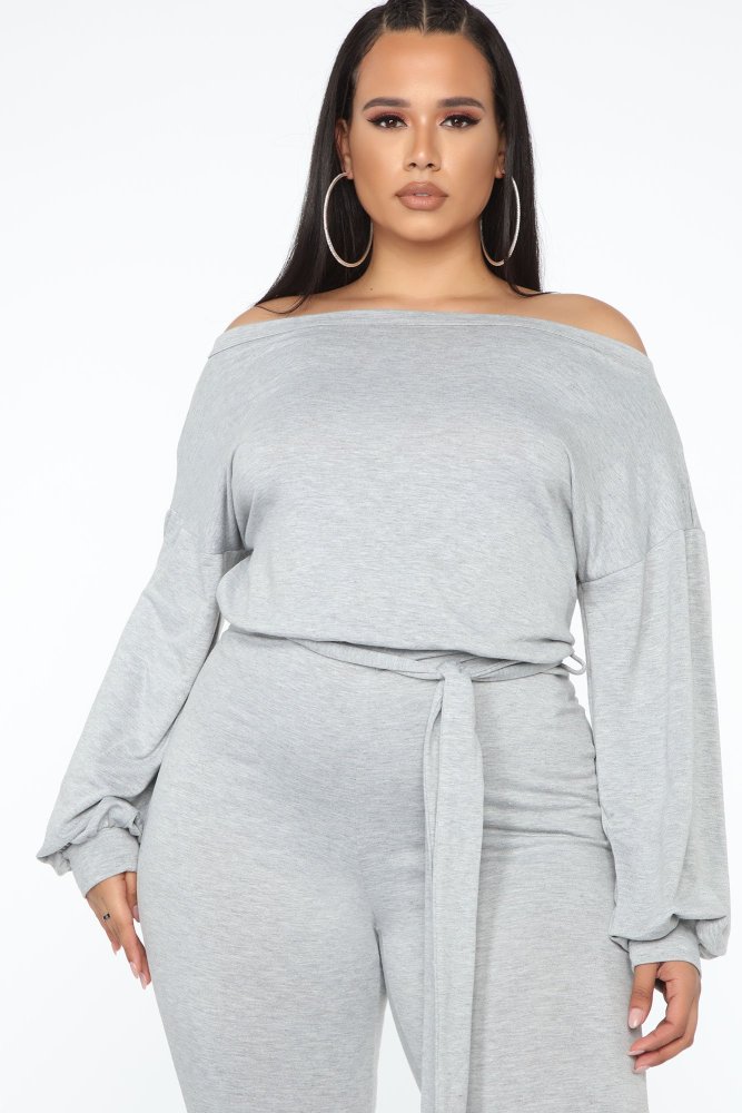 Expecting You Soon Jumpsuit - Heather Grey