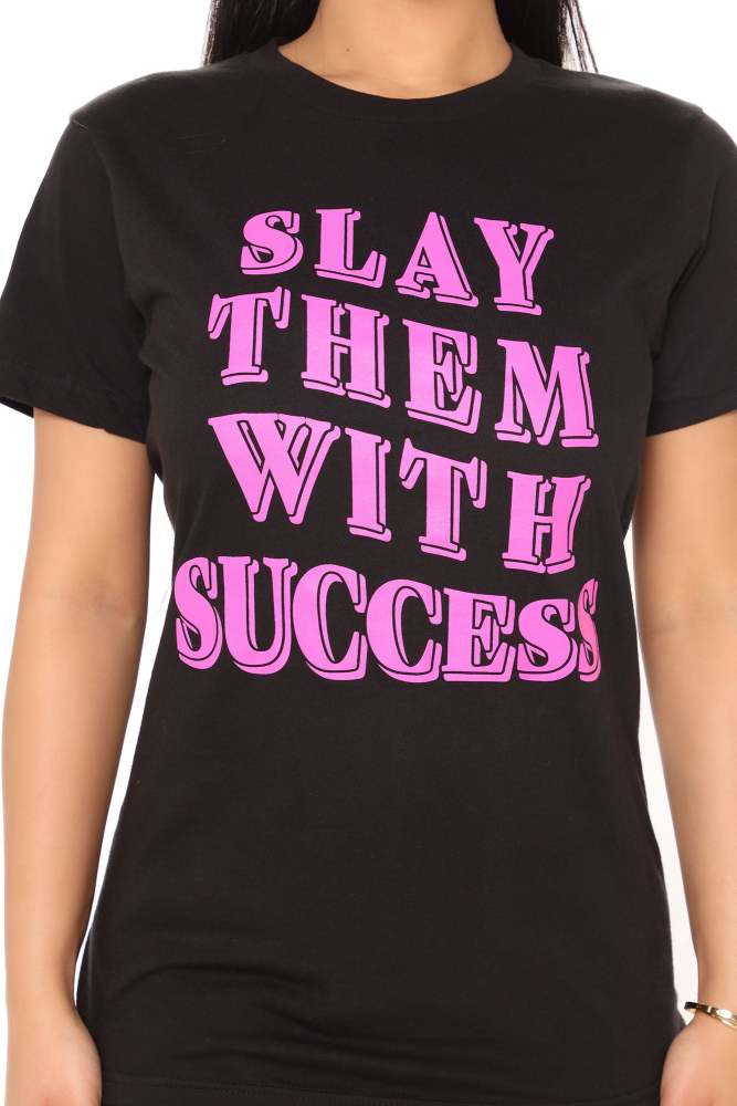 Slay Them With Success Top - Black