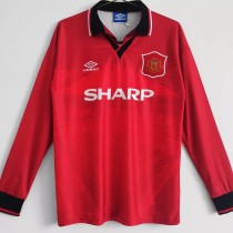 1994-1996 Man Utd Home Long sleeve Retro soccer jersey