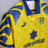 1995-1997 Parma Yellow Retro Soccer Jersey