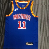 WARRIORS THOMPSON #11 Blue 75th Anniversary Retro NBA Jersey