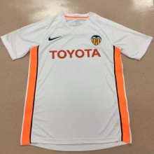 2006 Valencia Home White Retro Soccer Jersey