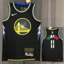 21-22 Warriors THOMPSON #11 'Mexico' Black City Edition Top Quality Hot Pressing NBA Jersey