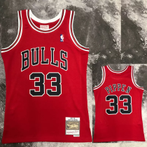 1998 BULLS PIPPEN #33 Red Retro Top Quality Hot Pressing NBA Jersey