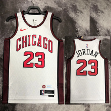 22-23 Bulls JORDAN #23 White City Edition Top Quality Hot Pressing NBA Jersey