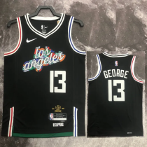 22-23 Clippers GEORGE #13 Black City Edition Top Quality Hot Pressing NBA Jersey