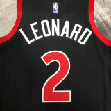 22-23 RAPTORS LEONARD #2 Black red Top Quality Hot Pressing NBA Jersey (Trapeze Edition)